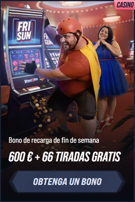 VegasHero Casino weekend reload bonus: €600 + 66 free spins