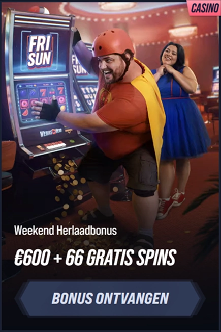 VegasHero Casino €600 + 66 free spins bonus banner