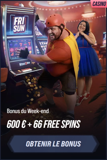 VegasHero Casino weekend bonus: €600 + 66 free spins