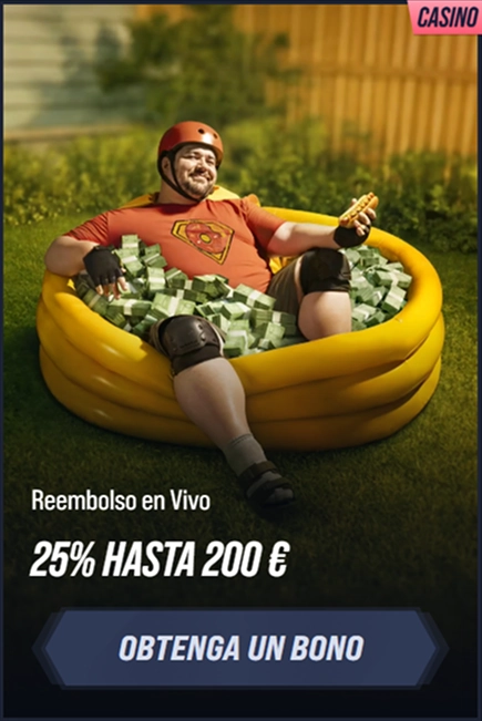 VegasHero Casino live bonus offer: 25% cashback up to €200