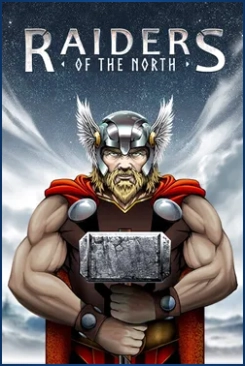 Raiders of the North poster featuring Thor with Mjolnir